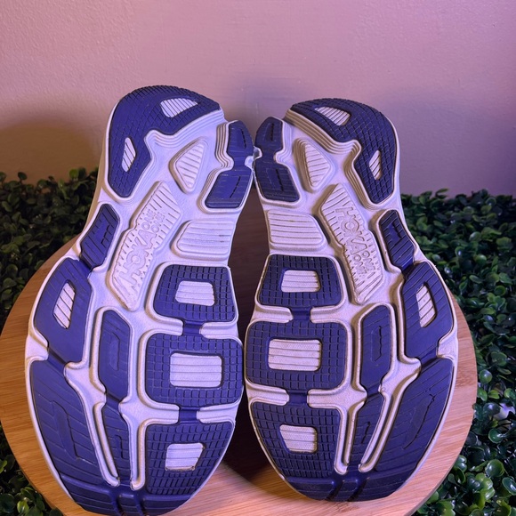 HOKA ONE ONE BONDI 6 BLUE PINK WOMENS ATHLETIC RUNNING SHOE SIZE 7.5 D - Picture 7 of 11